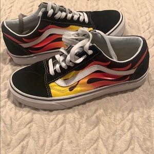 Old school Vans flame design